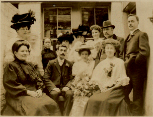 Wedding of Alfred John Cox & Annie Elizabeth West, 1908