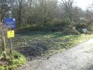 The bridleway goes between these signs - the muddy bit.  But you knew that anyway.